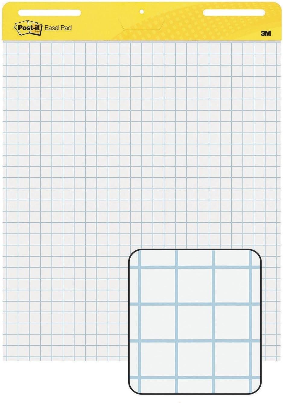 Large White Grid Self-Adhesive Easel Pad, 25 x 30 Inches