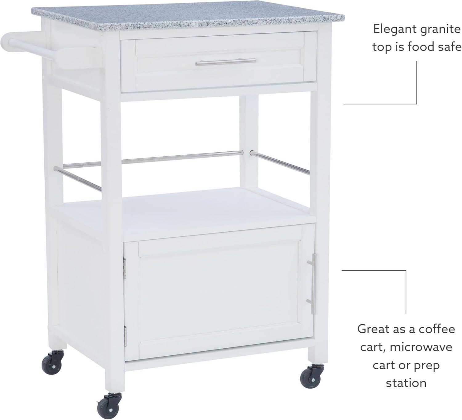 Mitchell Kitchen Cart Granite Top - Linon