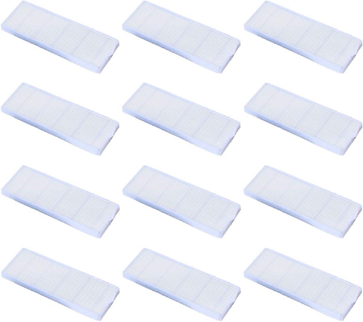 Nispira HEPA Filter Compatible with i-life Model A6 A4 A4s Robotic Vacuum Cleaner, 12 Packs