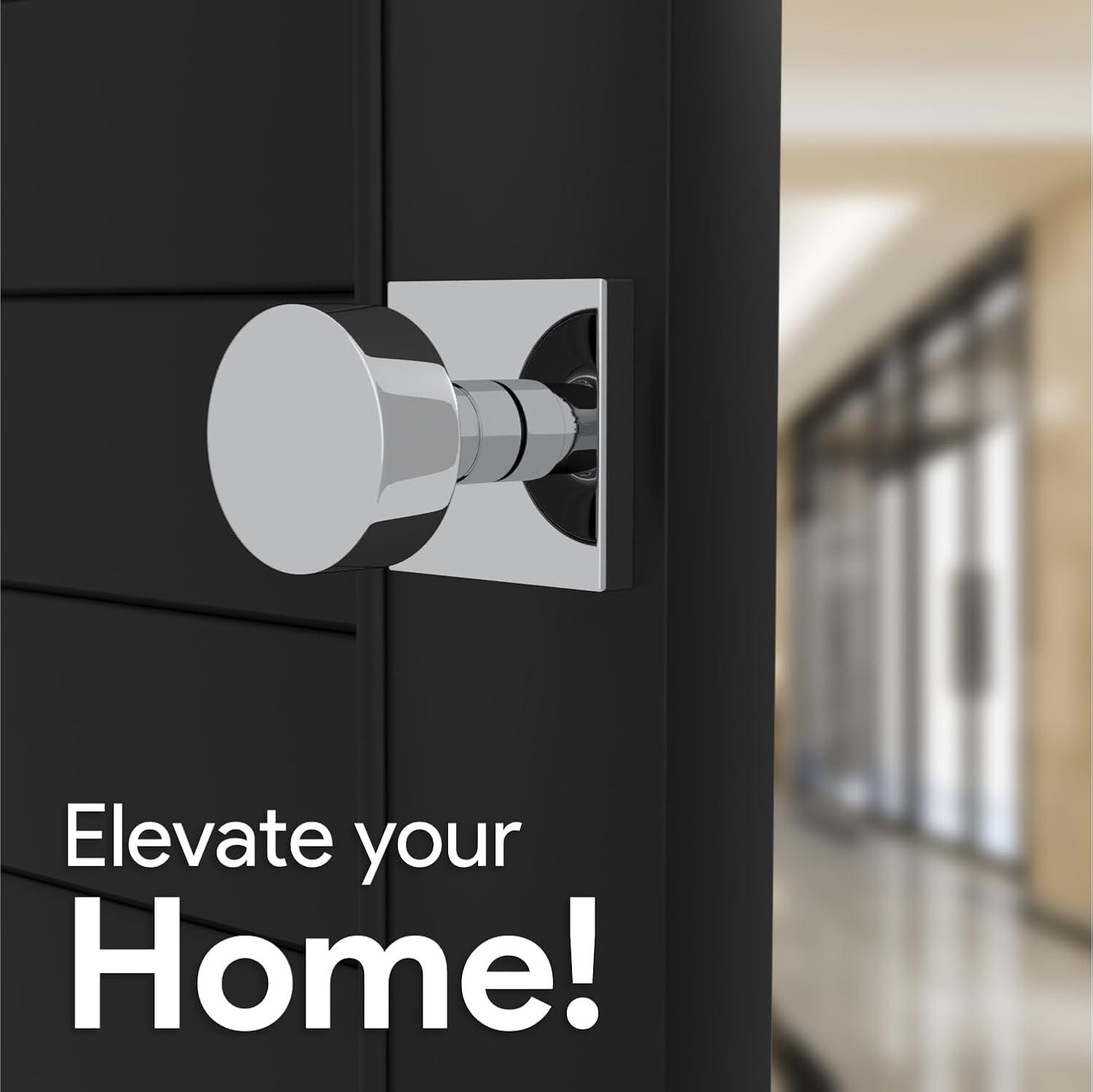 Mega Handles - SUANA Deadbolt I Entrance Deadbolt Lock - Heavy Duty Square Locking Deadbolt for Left or Right-Handed Doors - Interior/Exterior - Satin Nickel