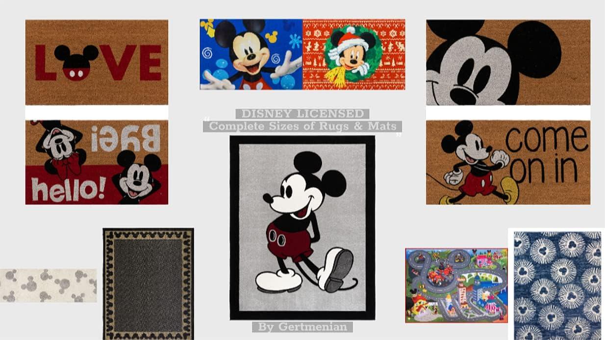 Disney by Gertmenian Licensed Disney Mickey Mouse Bravo White/Red/Black Area Rug