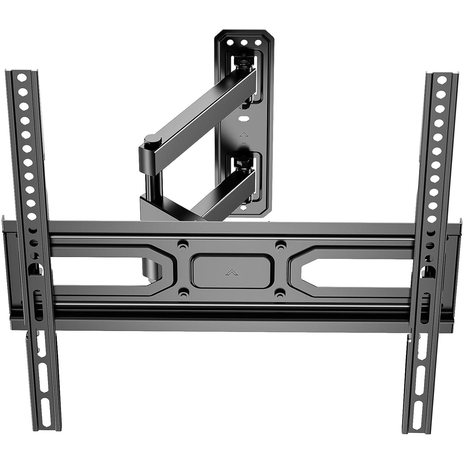 WALI TV Wall Mount for 32-55 inch Flat/Curved TVs, Full Motion Articulating Arm Corner TV Mount for LED,LCD,OLED Screens up to 77lbs, VESA 400x400mm (FTM-1), Black