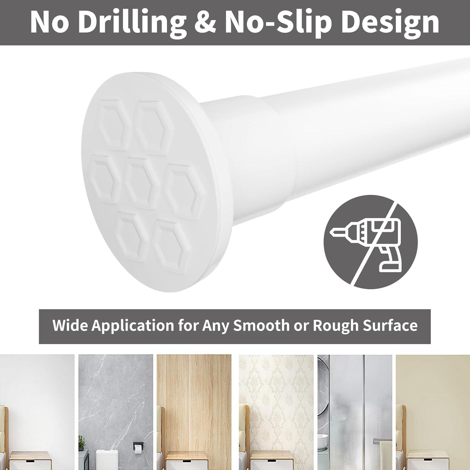 Kenney Twist & Fit Kenney Twist & Fit 24-40 Inch Adjustable Straight Stall Tension Shower Curtain Rod