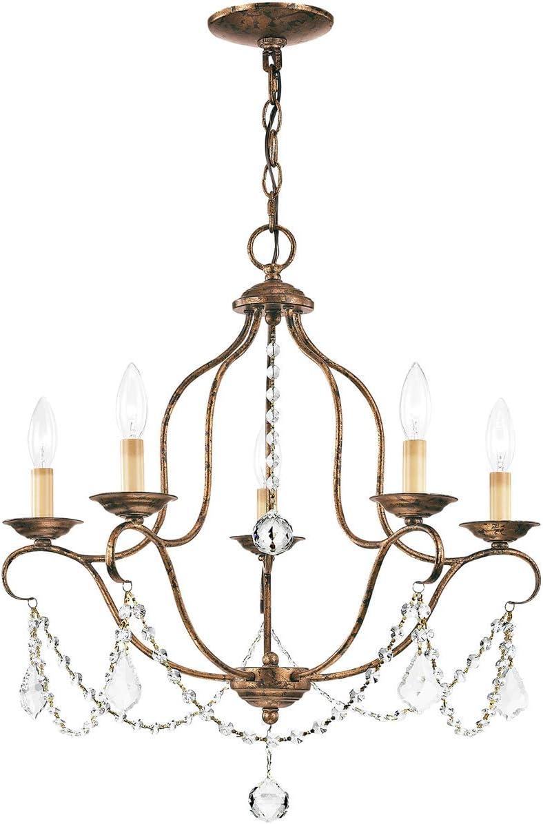 Livex Lighting Chesterfield 5 - Light Chandelier in  Hand Applied Venetian Golden Bronze