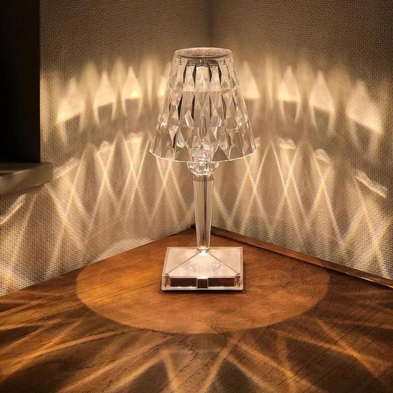 Crystal Touch Control Rechargeable Acrylic Table Lamp