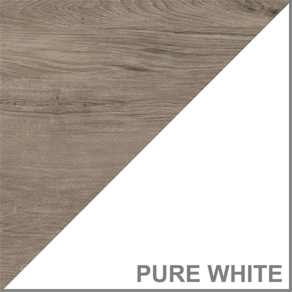 Mayfield Tall 5 Shelf Bookcase in Pure White and Shiplap Gray - Engineered Wood