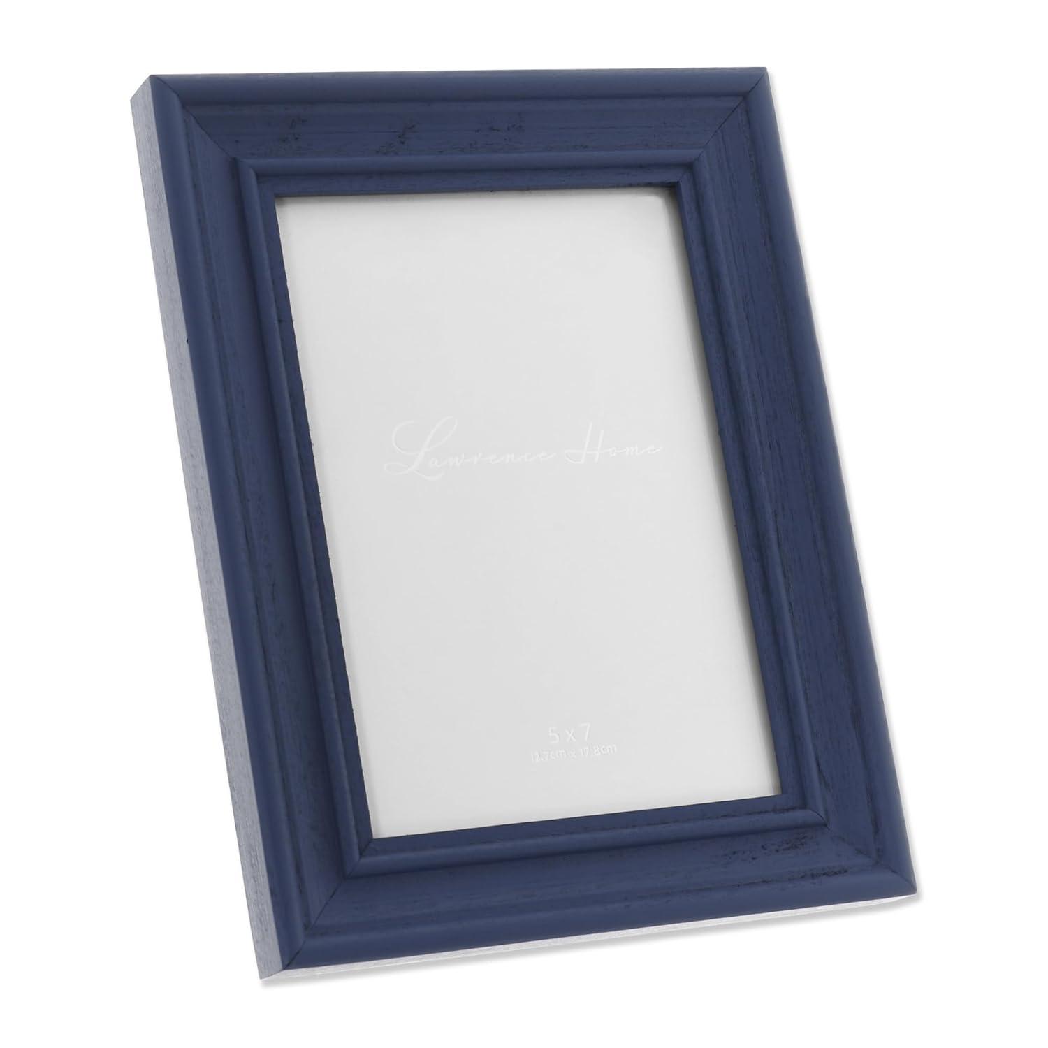 Lawrence Frames 5"W x 7"H Durham Weathered Navy Blue Wood Picture Frame (746657)