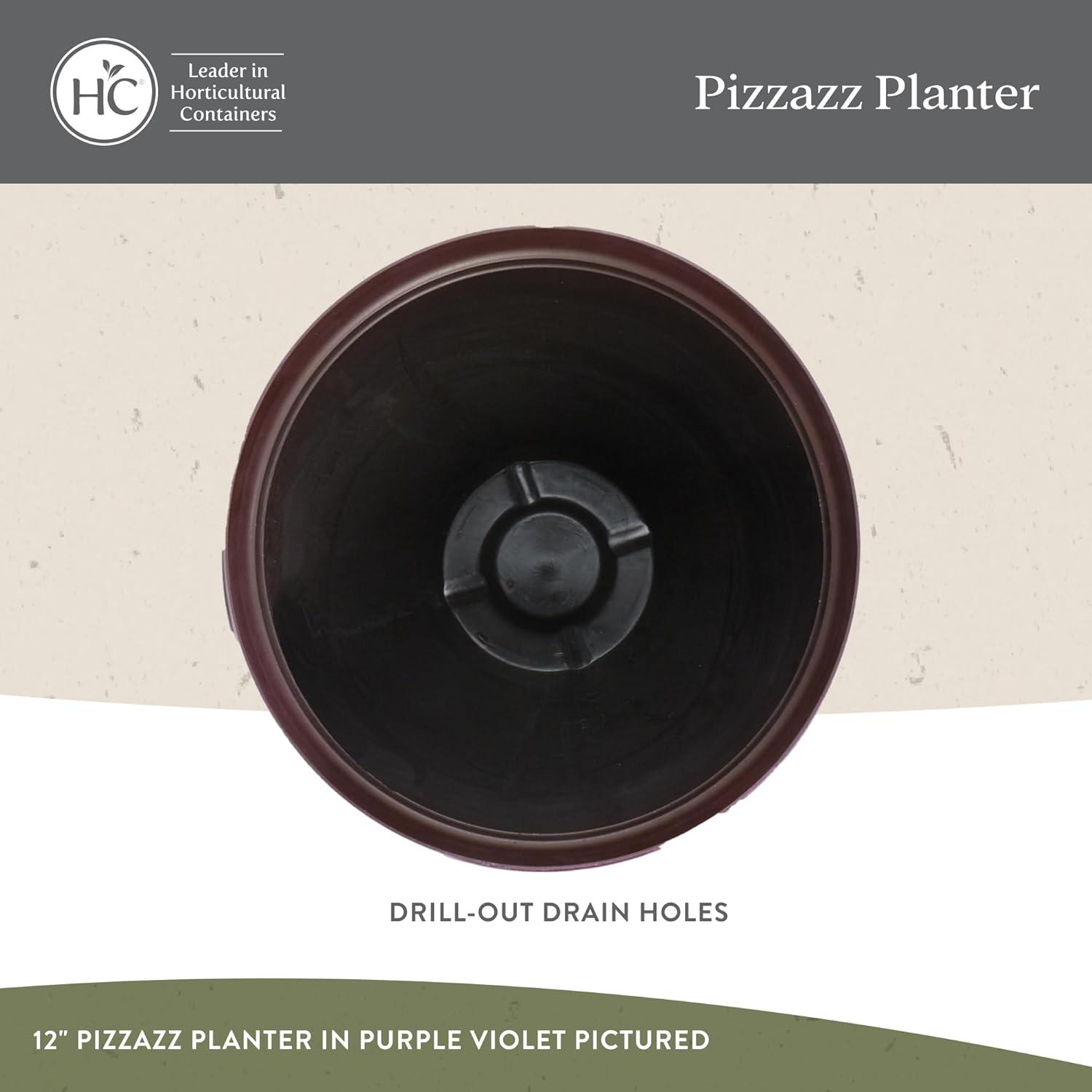 The HC Companies Pizzazz Decorative Round Flower Pots w/Ceramic Look - UV-Resistant Decorative Pot for Outdoor & Indoor Plant Pots - Modern Planter for Flower, Herbs (20” Admiral Blue, Pack of 1)