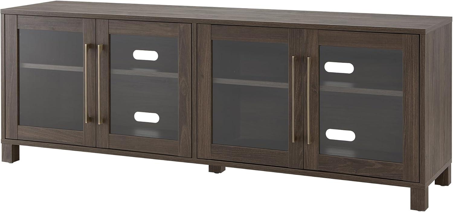 Evelyn&Zoe Quincy Rectangular TV Stand for TV's up to 75", Alder Brown