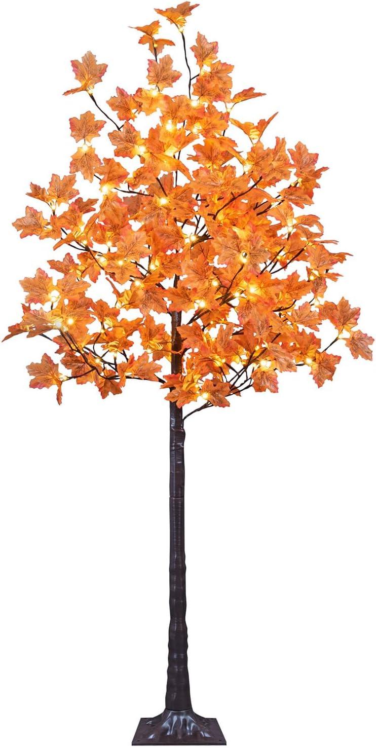 Lightshare 6 Feet Pre-Lit Maple Tree, 120 Warm White Lights