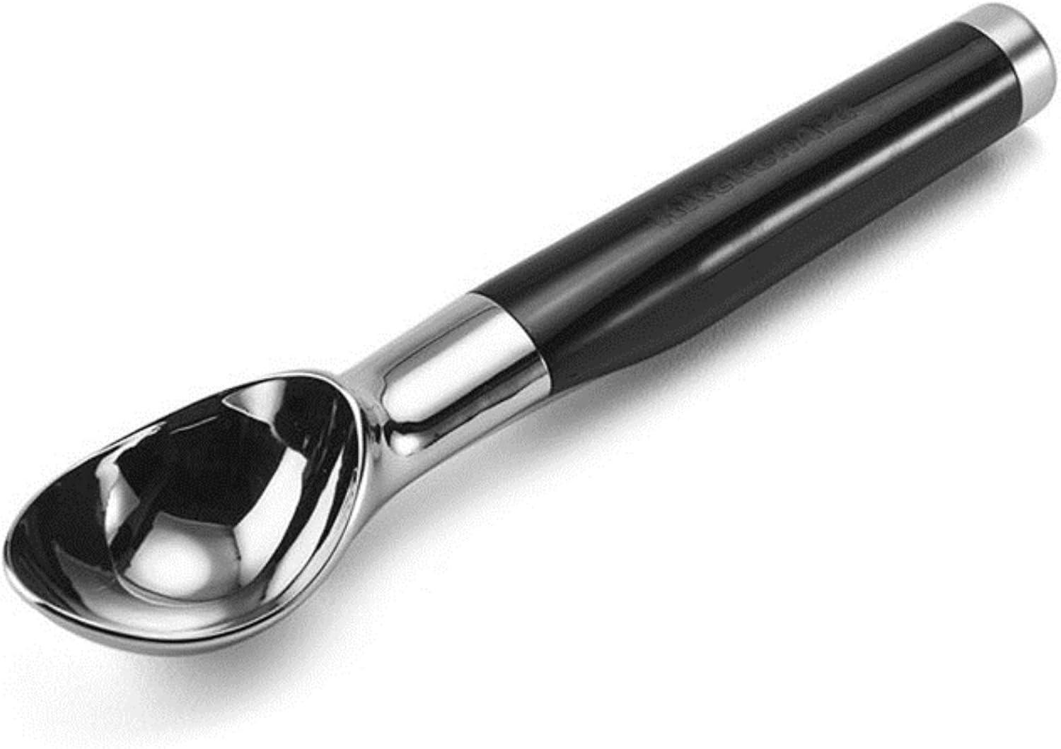 Chrome and Black Ergonomic Ice Cream Scoop