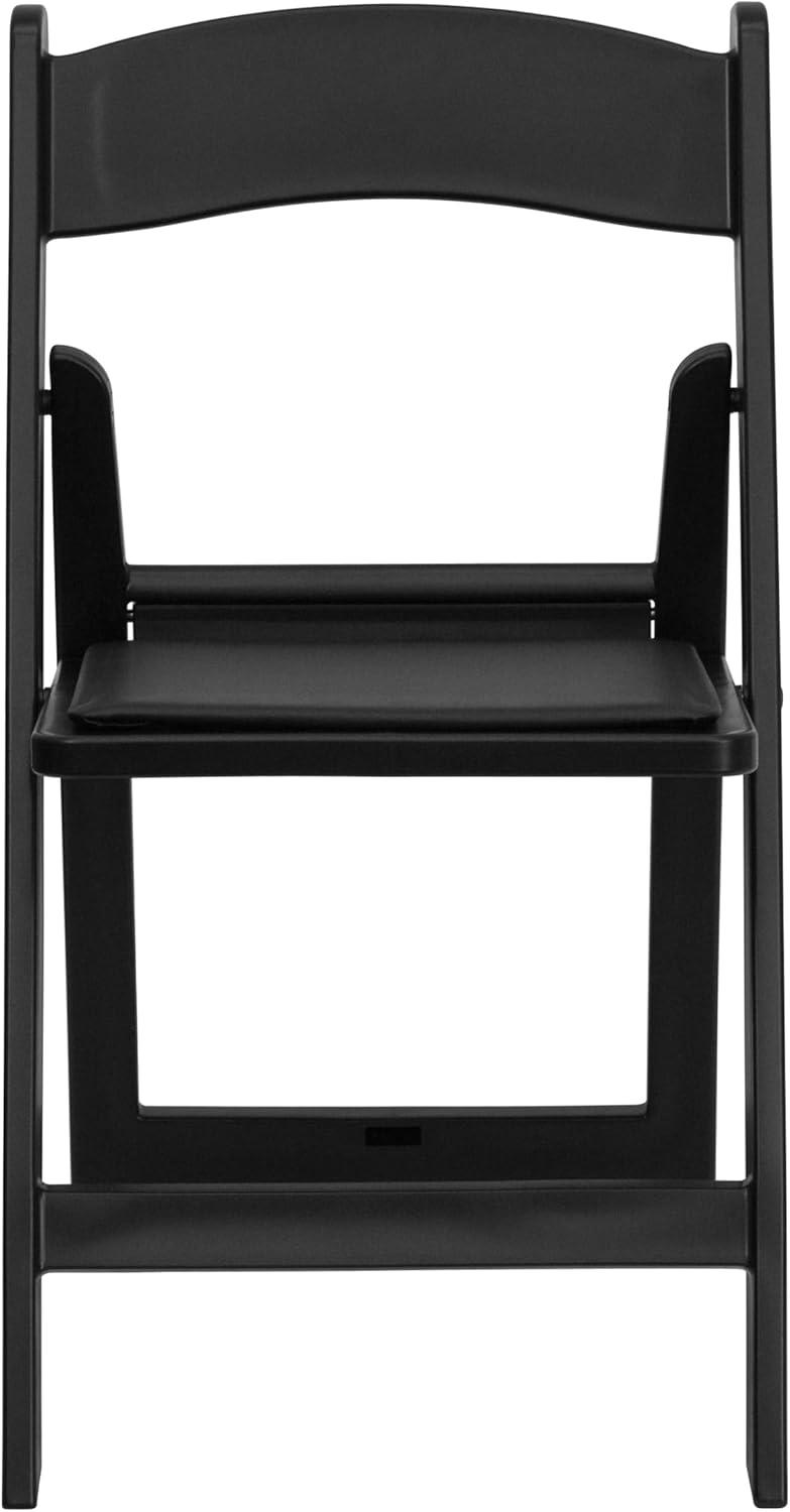 Flash Furniture Hercules Series Folding Chairs for Weddings and Formal Events, Set of 4, Black