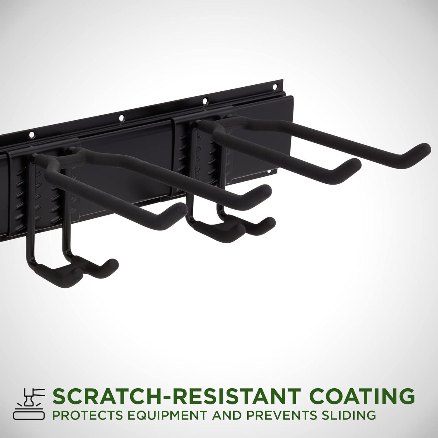 RaxGo Tool Storage Rack, 8 Piece Wall Mounted Garage Organizer for Broom, Mop, Rake Shovel & Tools