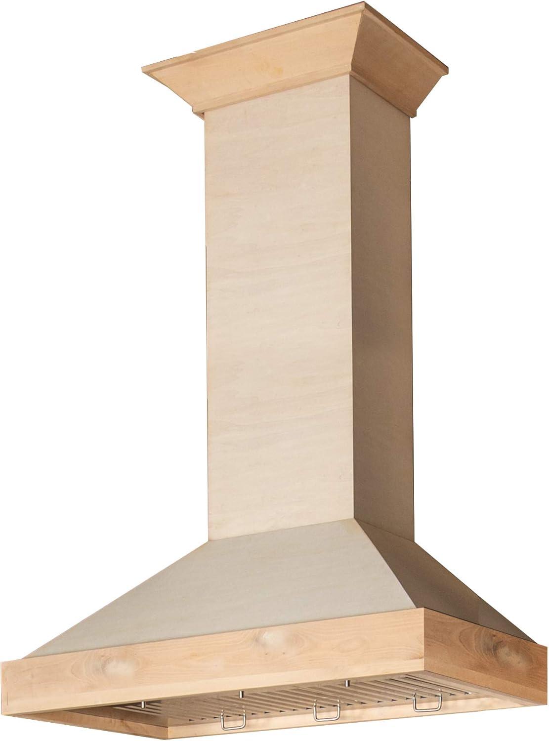 30" Wood 400 CFM Ducted Wall Mount Range Hood