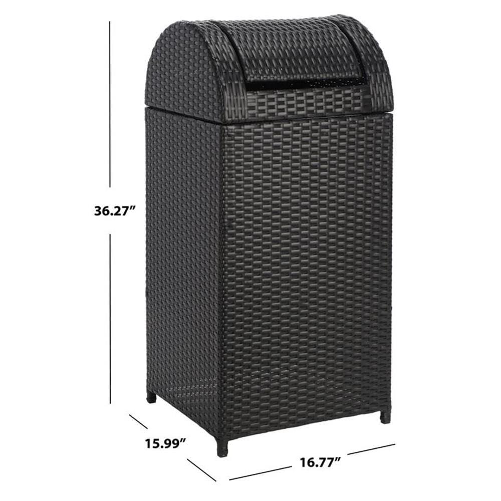 Serapis Outdoor Trash Can - Natural - Safavieh