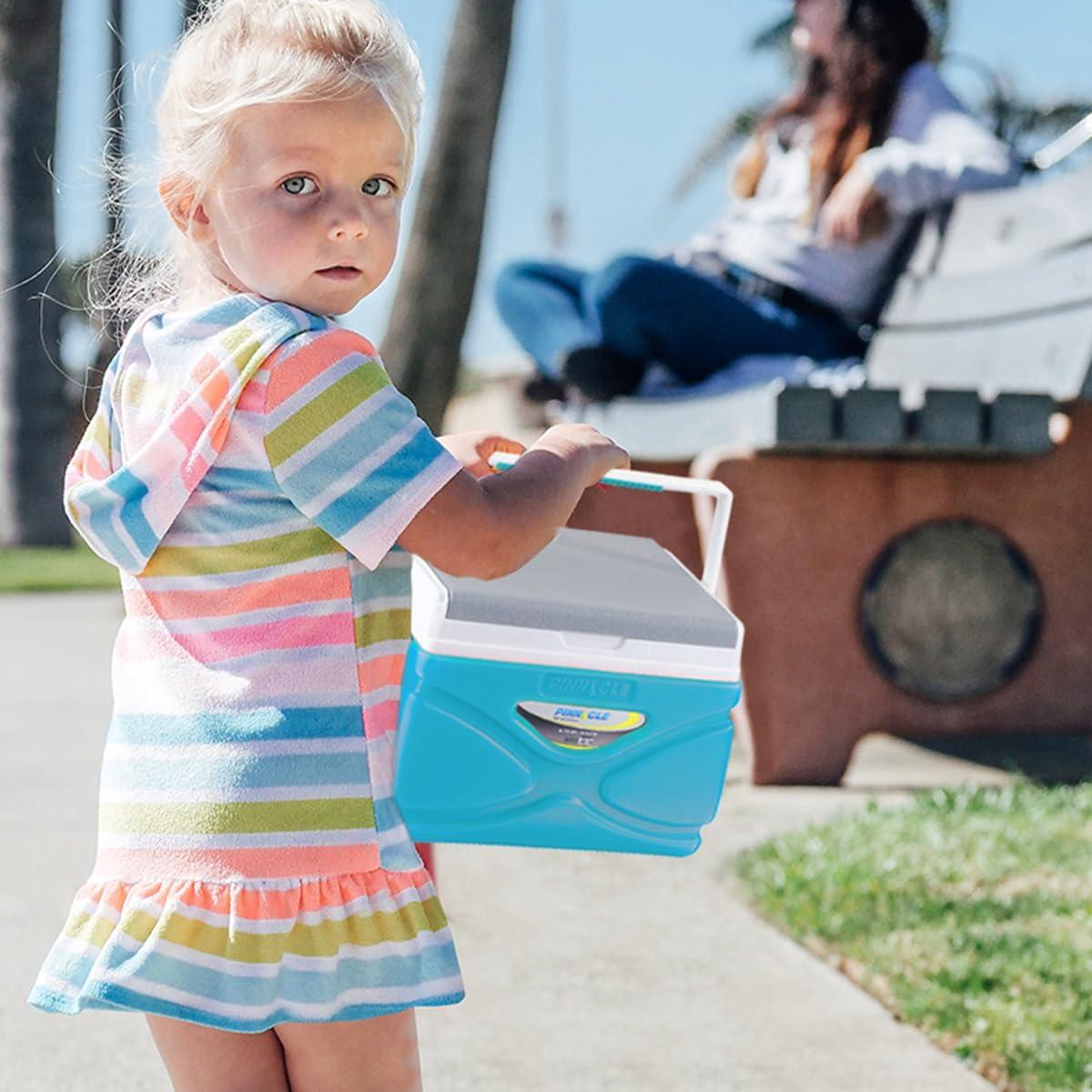 Pinnacle Thermoware 4.5 Liter Hard Portable Cooler Picnic Camping Outdoor Coolbox, Sky Blue