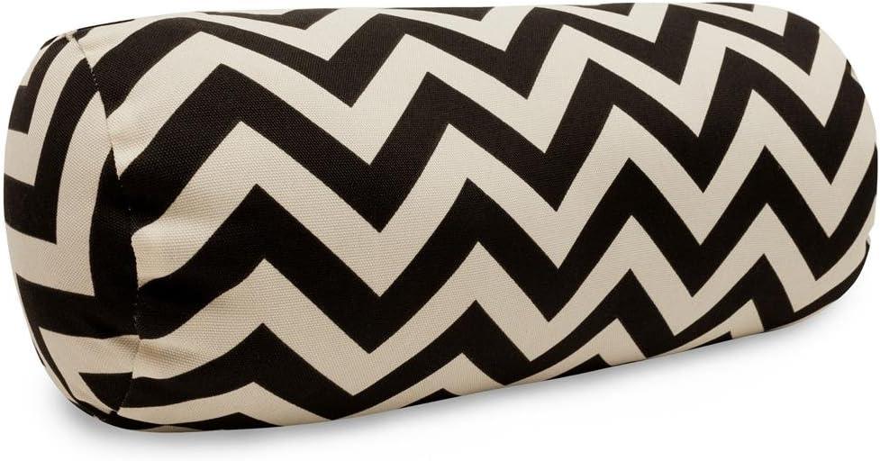 Majestic Home Goods Bolster Pillow Chevron Black