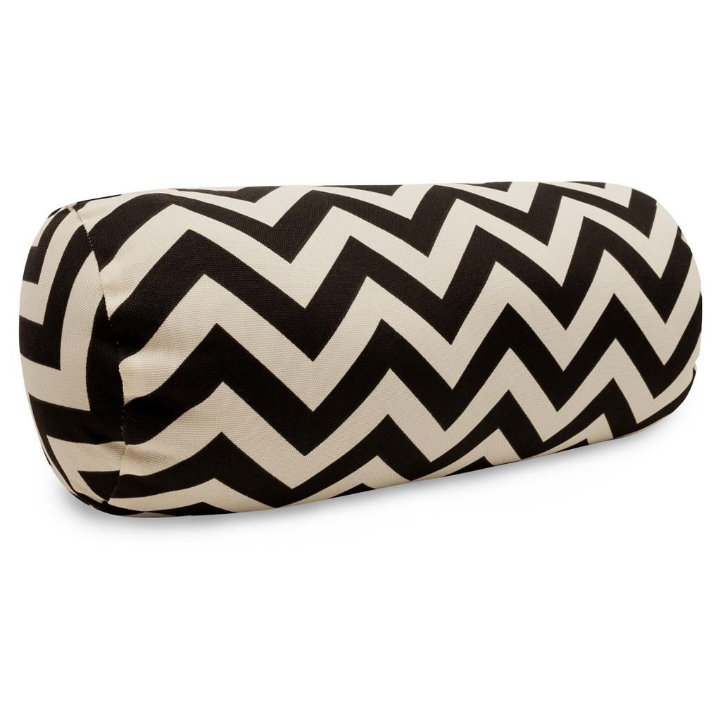Majestic Home Goods Bolster Pillow Chevron Black
