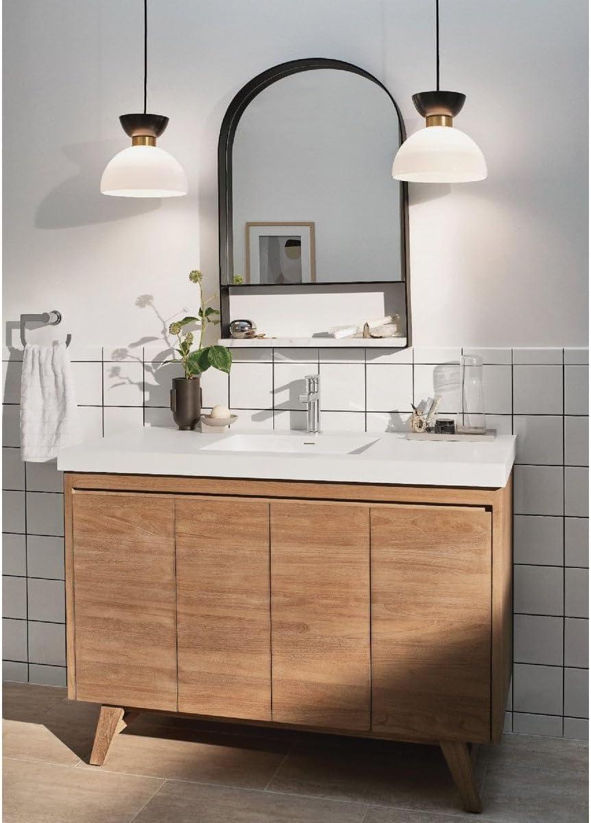 Moen Rinza 84627 Cromo 1 Mango Simple Agujero Waterense Baño Fregadero Grifo con Desage con Placa de Cubierta