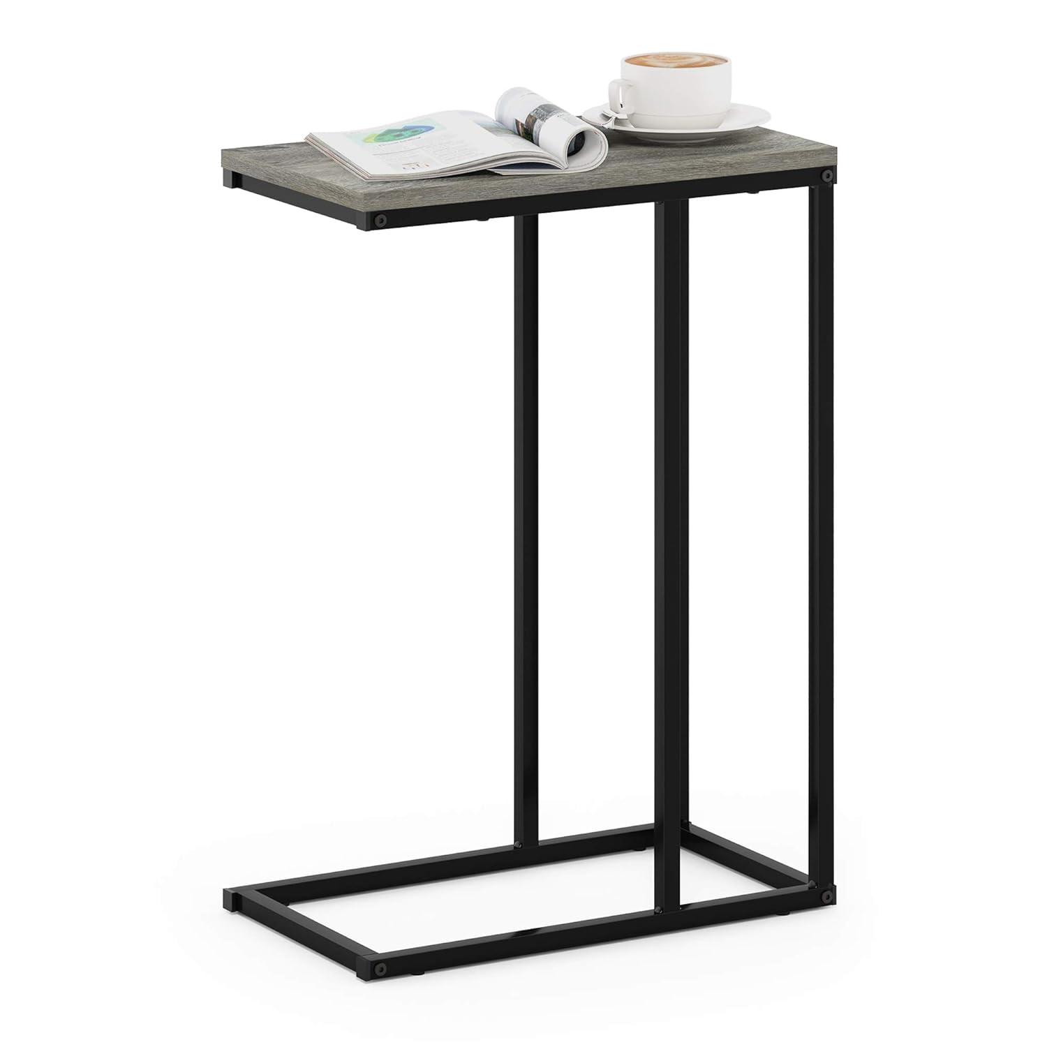 Furinno Modern Coffee Tray Sofa Side End Table Ottoman Couch Console Stand TV Lap Snack for Living Room&Home Decor,French Oak Grey