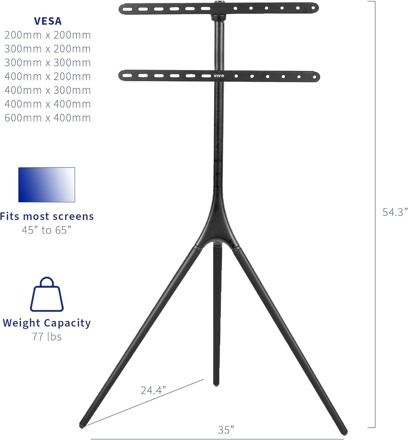 Vivo VIVO Easel Studio TV Floor Stand for 45" - 65" Screens (TV65A series)