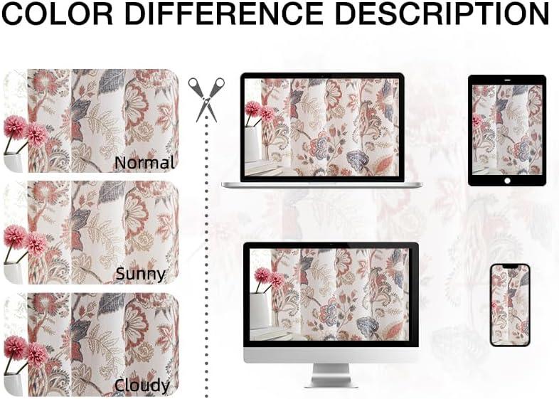 Red Barrel Studio® Floral Semi-Sheer Curtains Bohemian Light Filtering Window Treatments Set, Panels)
