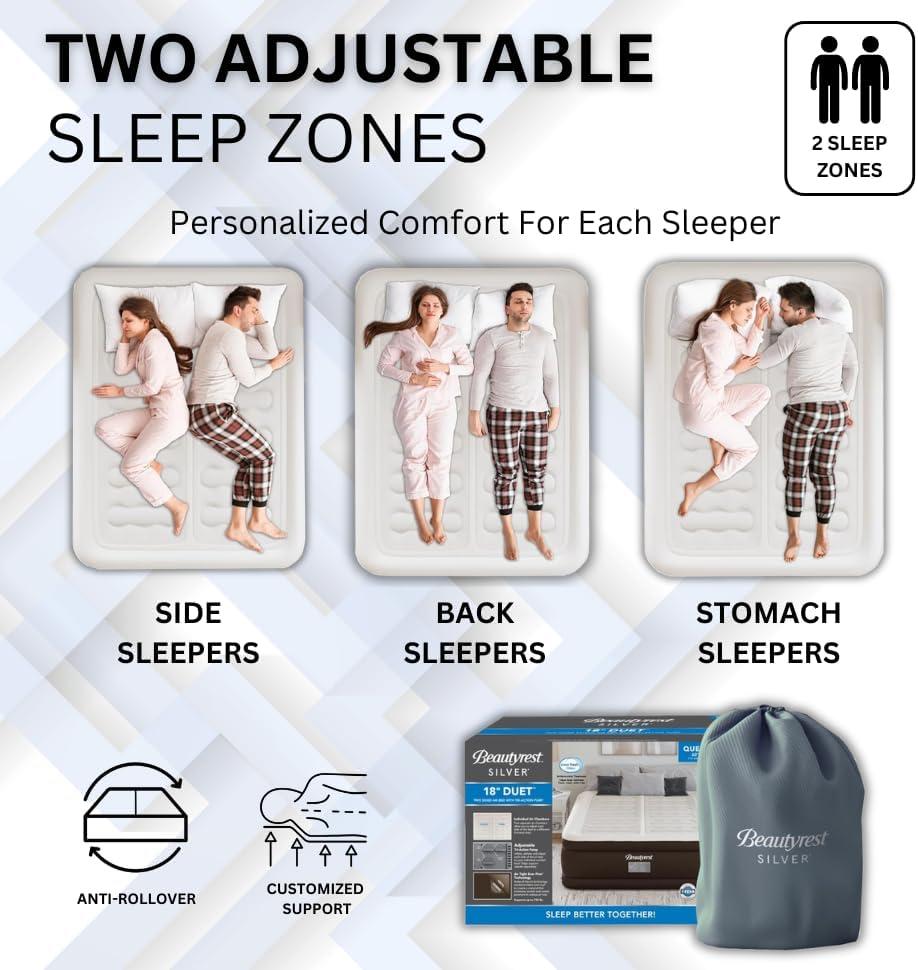 Beautyrest Queen Raised Air Mattress with Built-in Pump