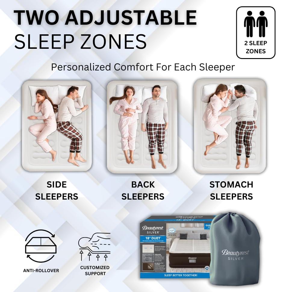 Beautyrest Queen Raised Air Mattress with Built-in Pump