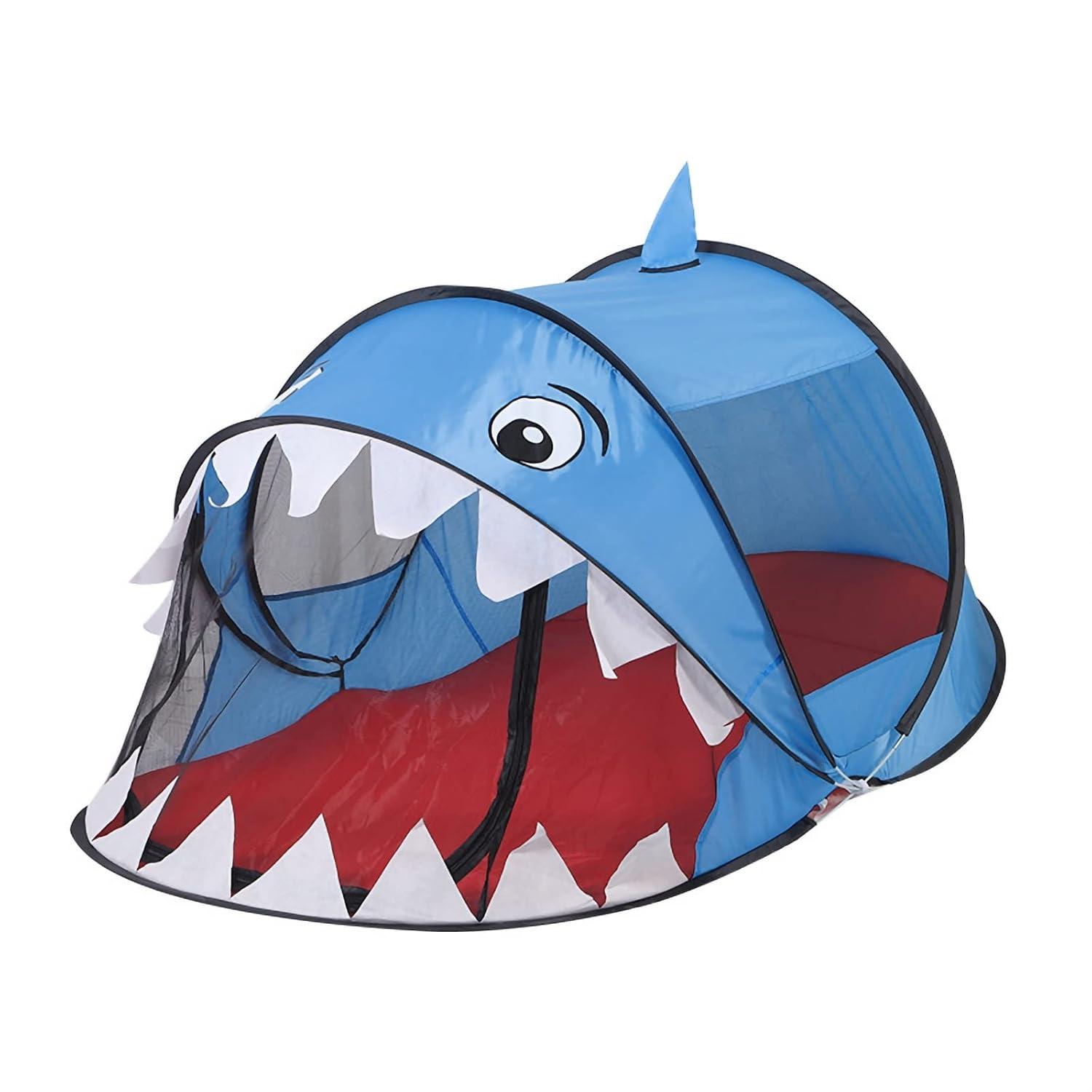 Kids Play Tents – Collapsible Tent for Boys Girls Gift - Large Foldable Playhouse Indoor/Outdoor Fun - Pop up Tent Toys for Age 1 and up Child Birthdays Presents (Shark)