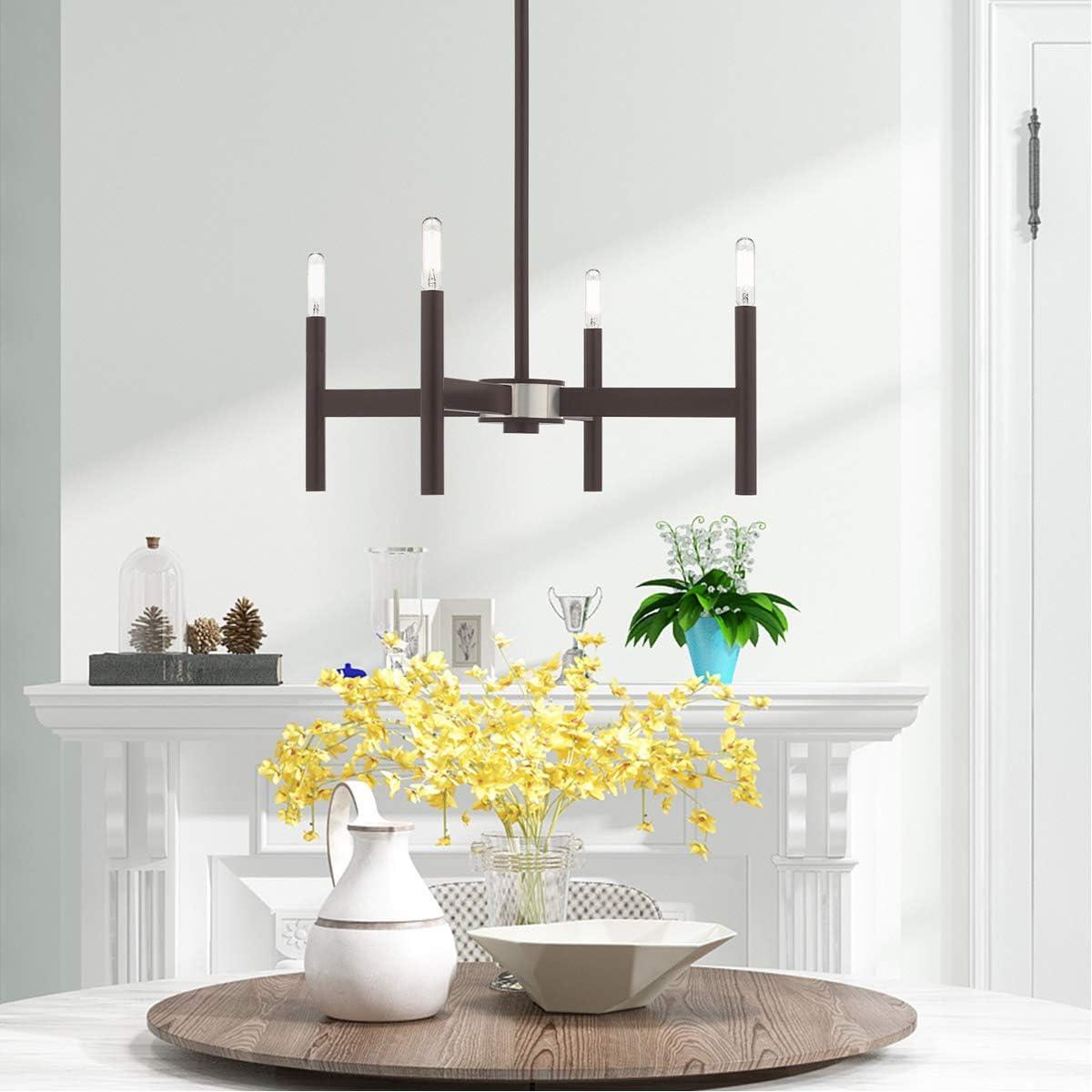 Livex Lighting Copenhagen 4 - Light Chandelier in Bronze