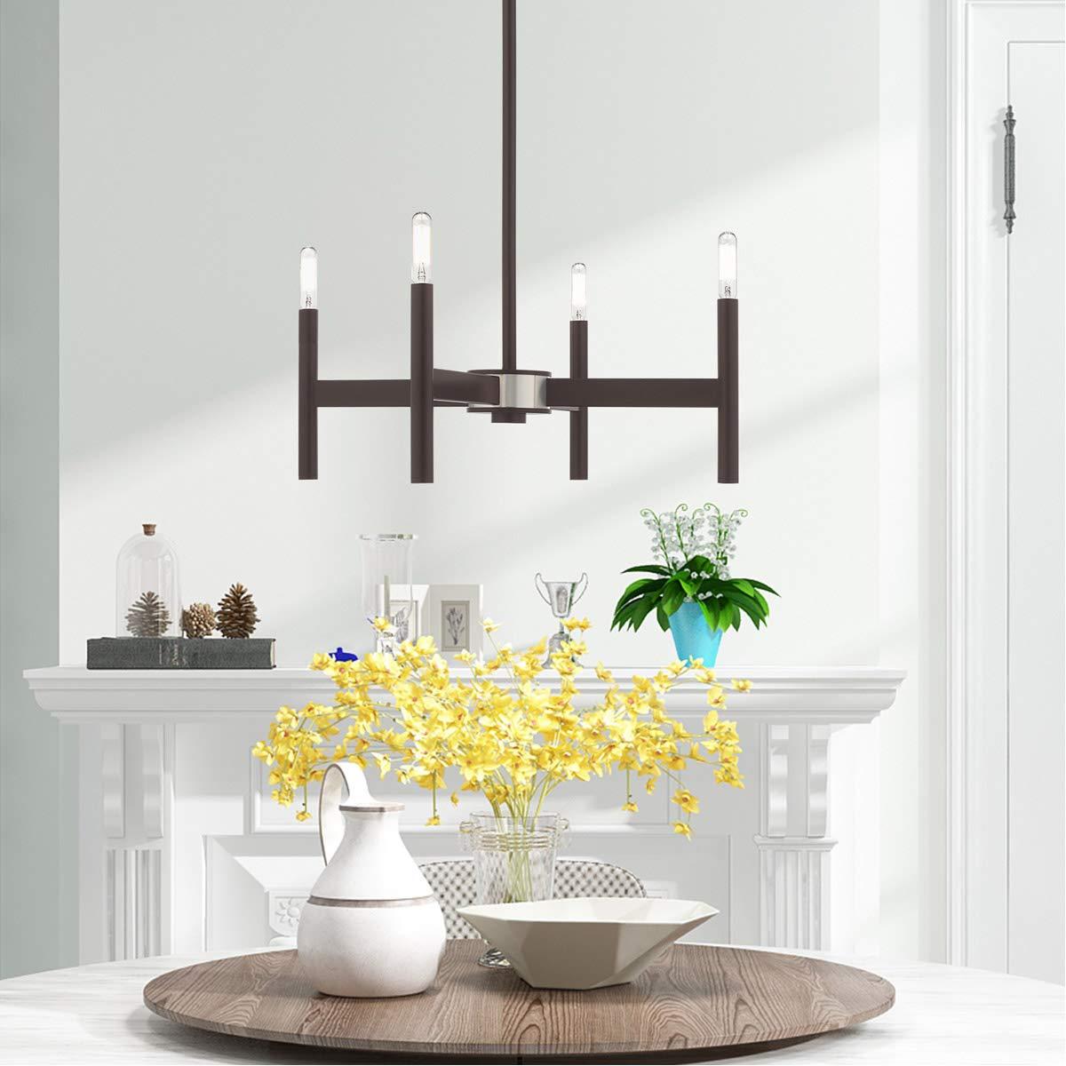 Livex Lighting Copenhagen 4 - Light Chandelier in Bronze
