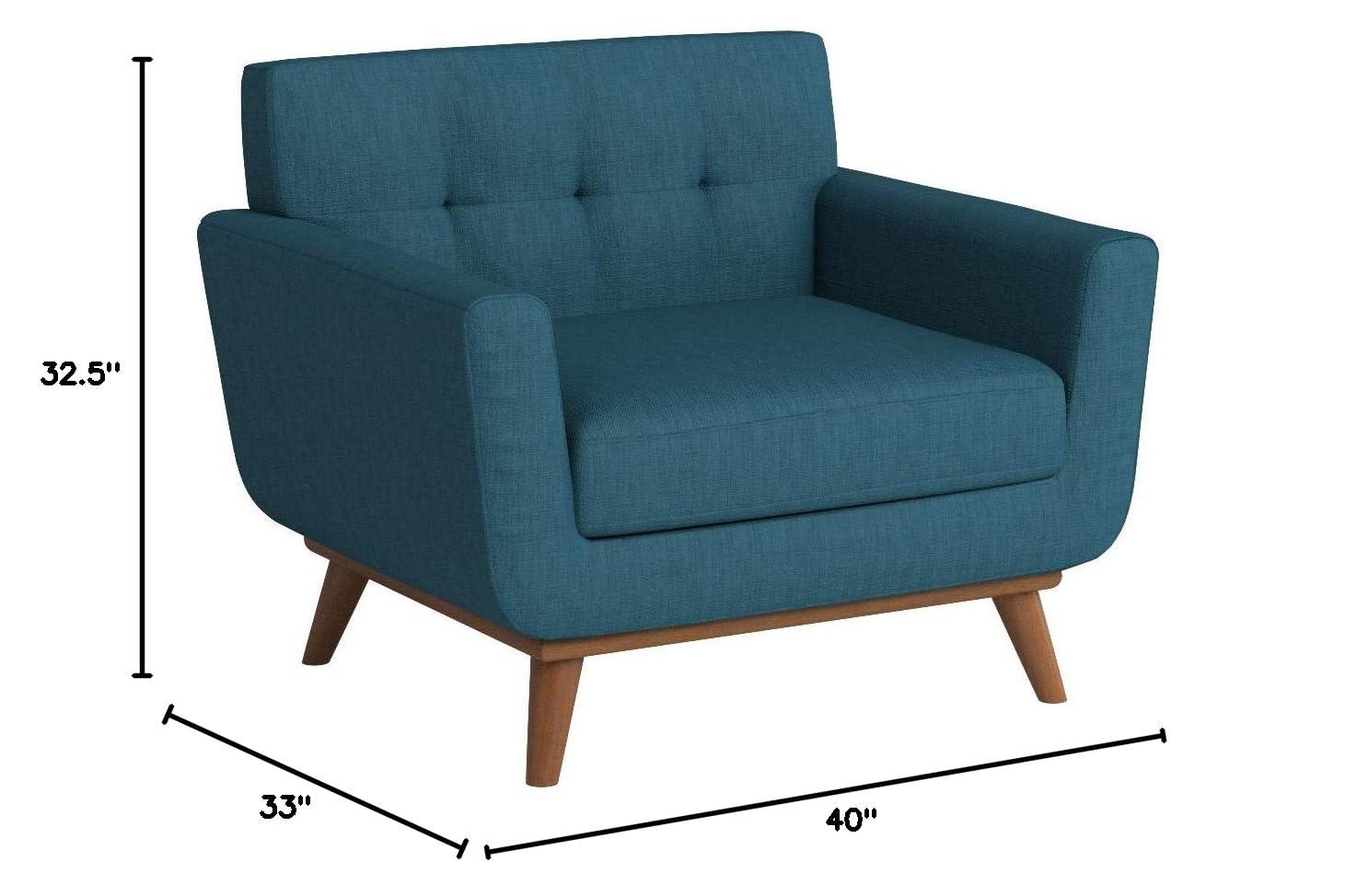 Modway Engage Modern Fabric Armchair in Azure Blue (Set of 2)