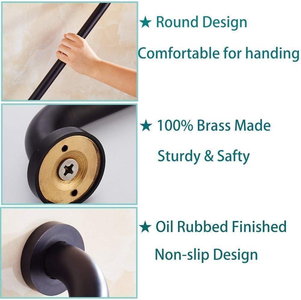 ELLO&ALLO Oil Rubbed Bronze Bathroom Shower Grab Bar, Home Care Bath Hardware (16 Inch)