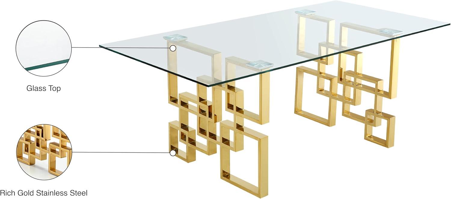 Meridian Furniture Inc Pierre Gold Dining Table