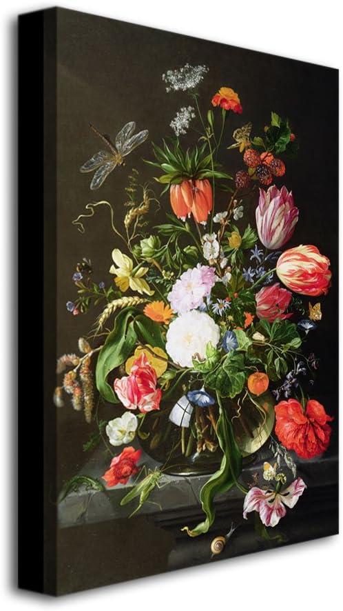 Trademark Fine Art "Still Life of Flowers" Canvas Wall Art by Jan Davidsz de Heem