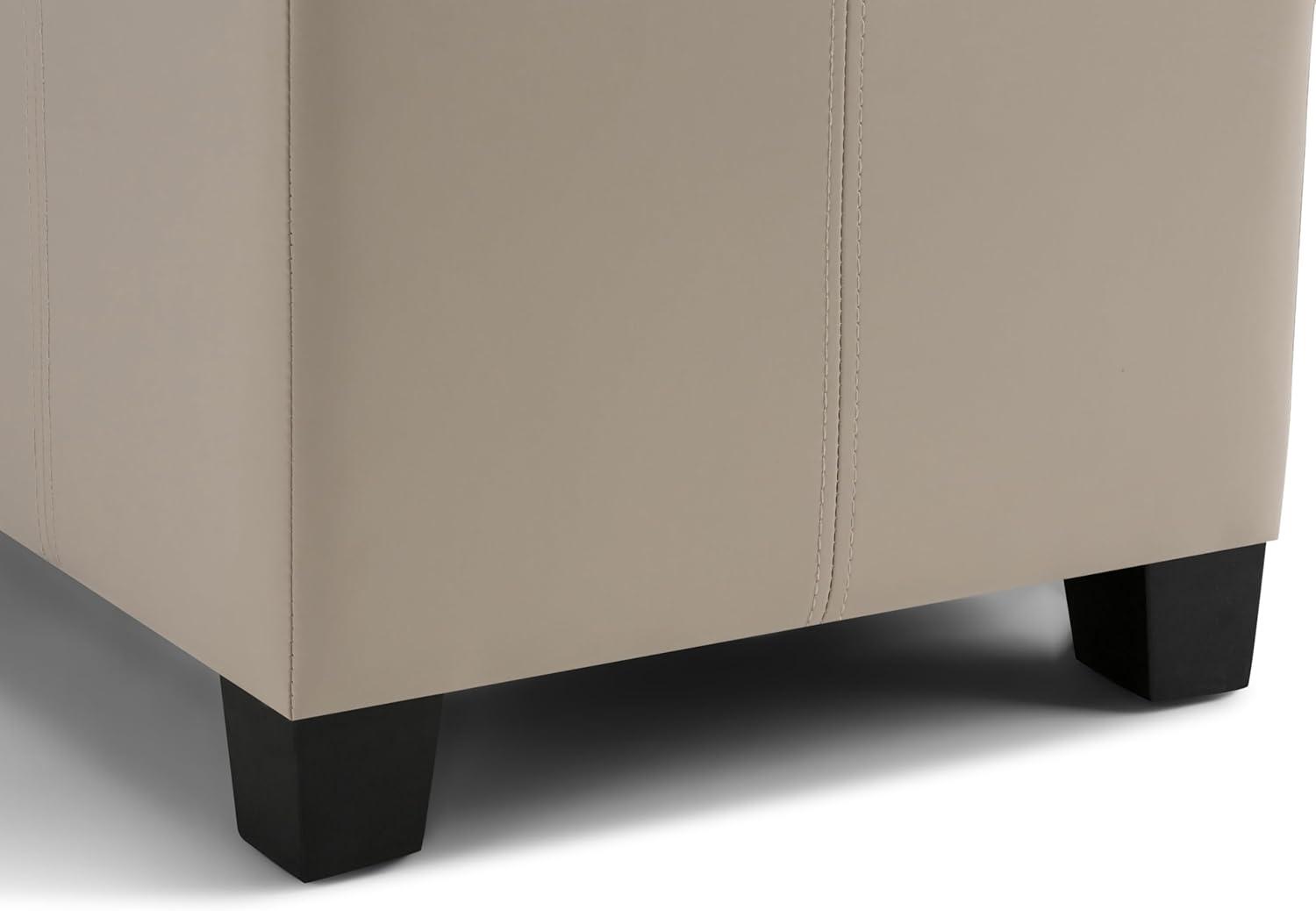 Simpli Home Dover 36"W Upholstered Storage Ottoman Bench with Lift-Top and Large Interior Storage