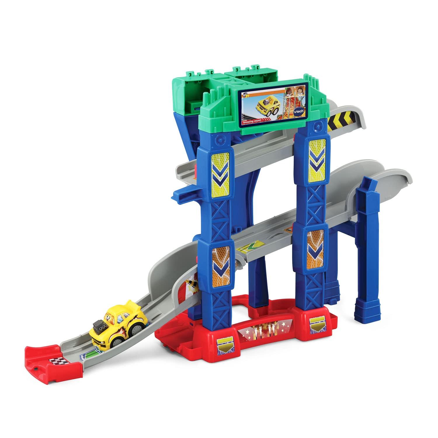 VTech Go! Go! Smart Wheels 4-in-1 Zig-Zag Raceway with Accessories, Baby and Toddler Toys