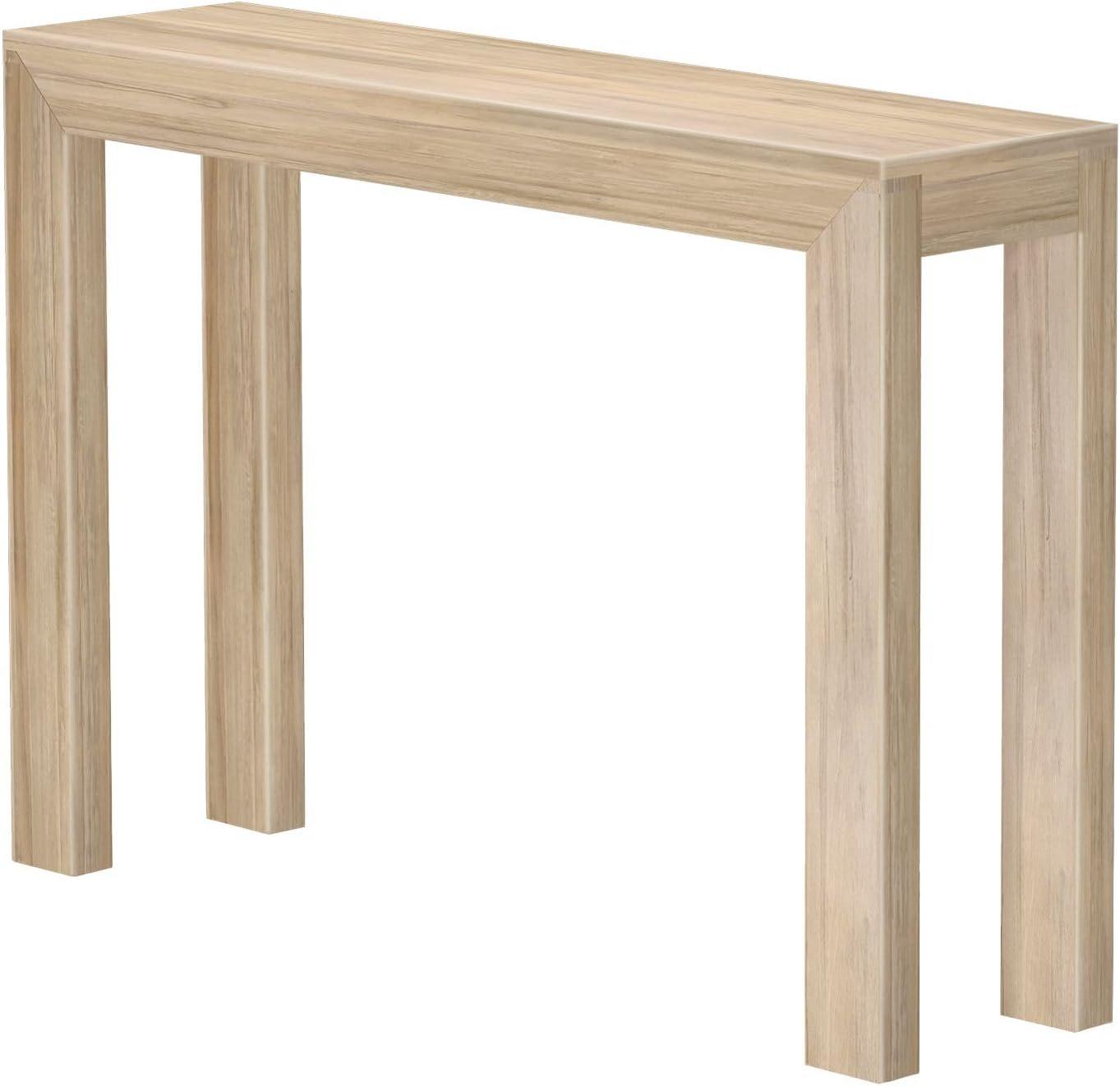 Plank+Beam 46" Modern Solid Wood Console Table, Narrow Entryway Table, Behind The Couch