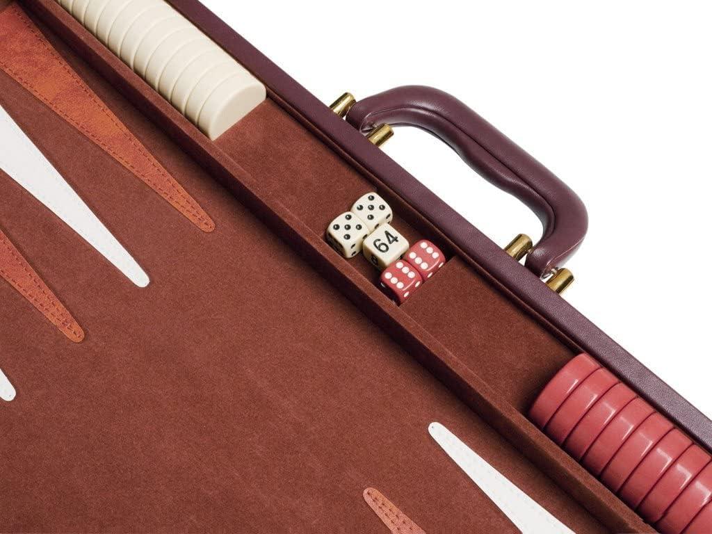 GammonVillage Classic 21-inch Backgammon Set, Brown, Board Game