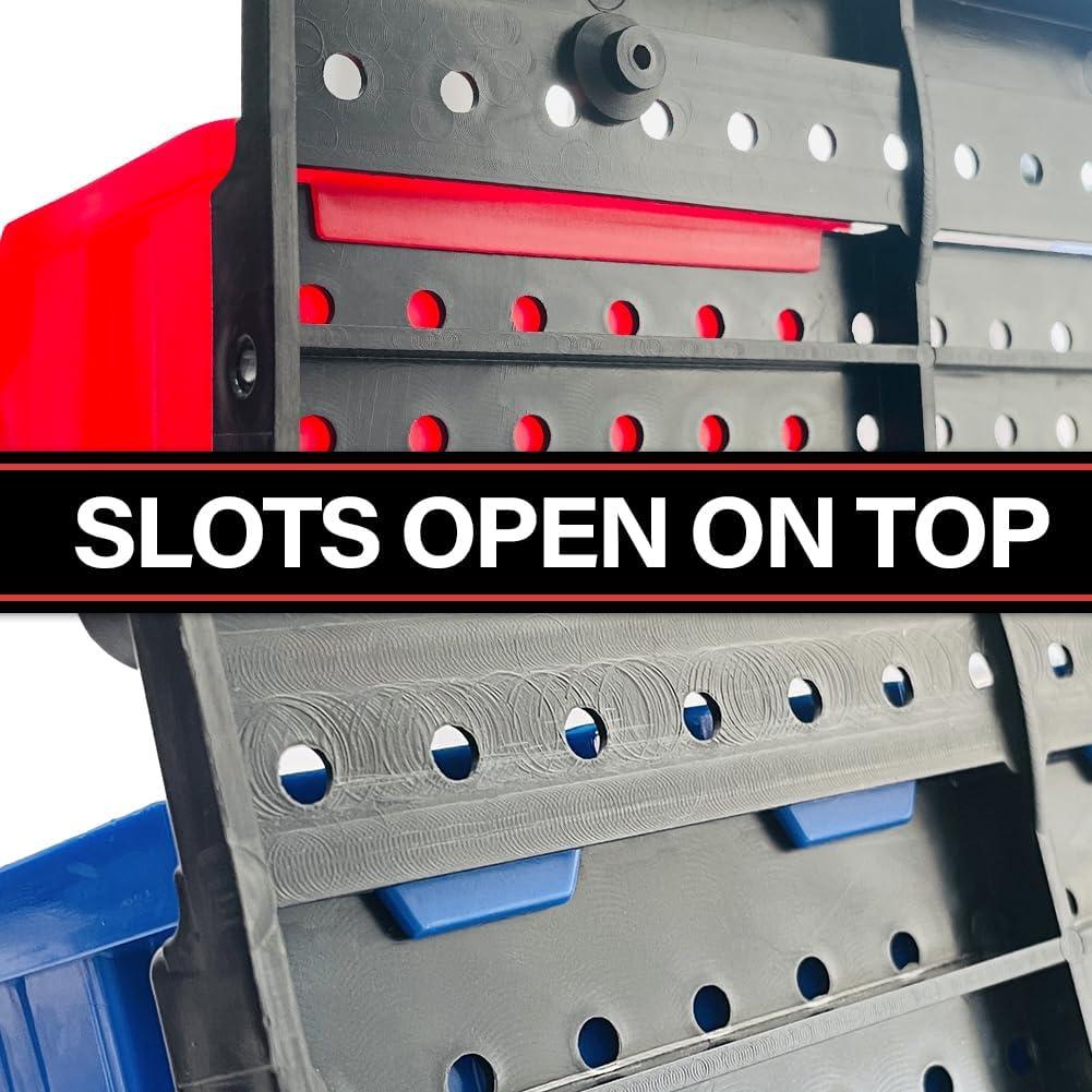 Stalwart Wall-Mounted Garage Storage Bins for Garage Organization, Craft Supply Storage, Tool Box Organizer