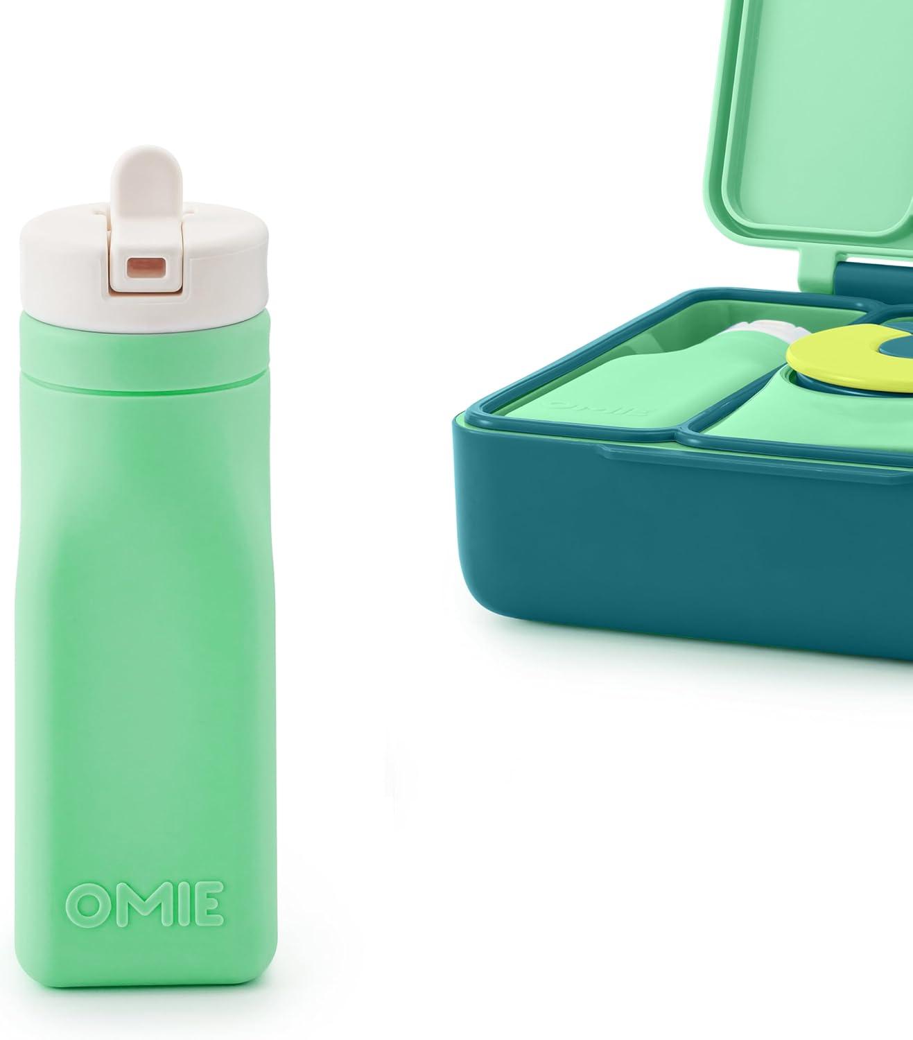 OmieLife OmieBottle Leak-Proof Reusable Silicone Water Bottle - 8.7 oz, Straw Top, BPA-Free & Phthalate-Free