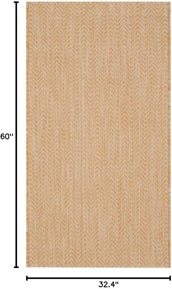 Courtyard CY8022 Power Loomed Indoor and Outdoor Accent Rug - Natural/Cream - 2'7"x5' - Safavieh