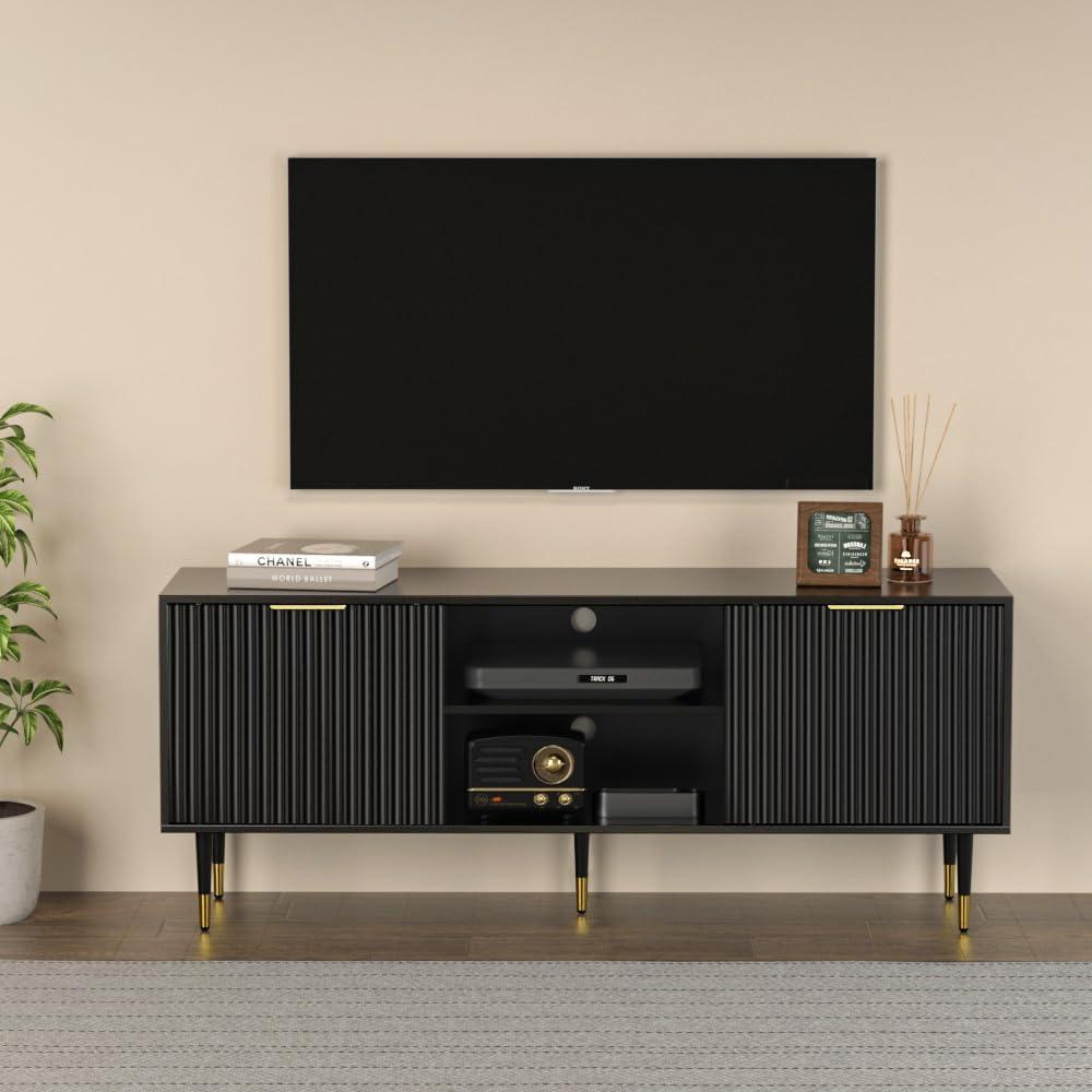 Mercer41 Modern TV Stand with Storage Cabinet  & Cable Management for TV up to 65''
