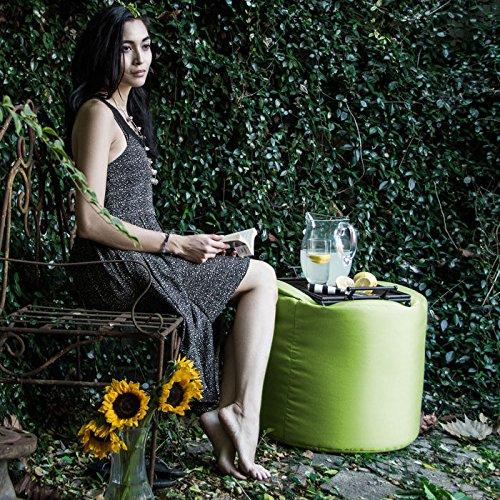 Jaxx Spring Indoor / Outdoor Bean Bag Pouf Ottoman, Navy