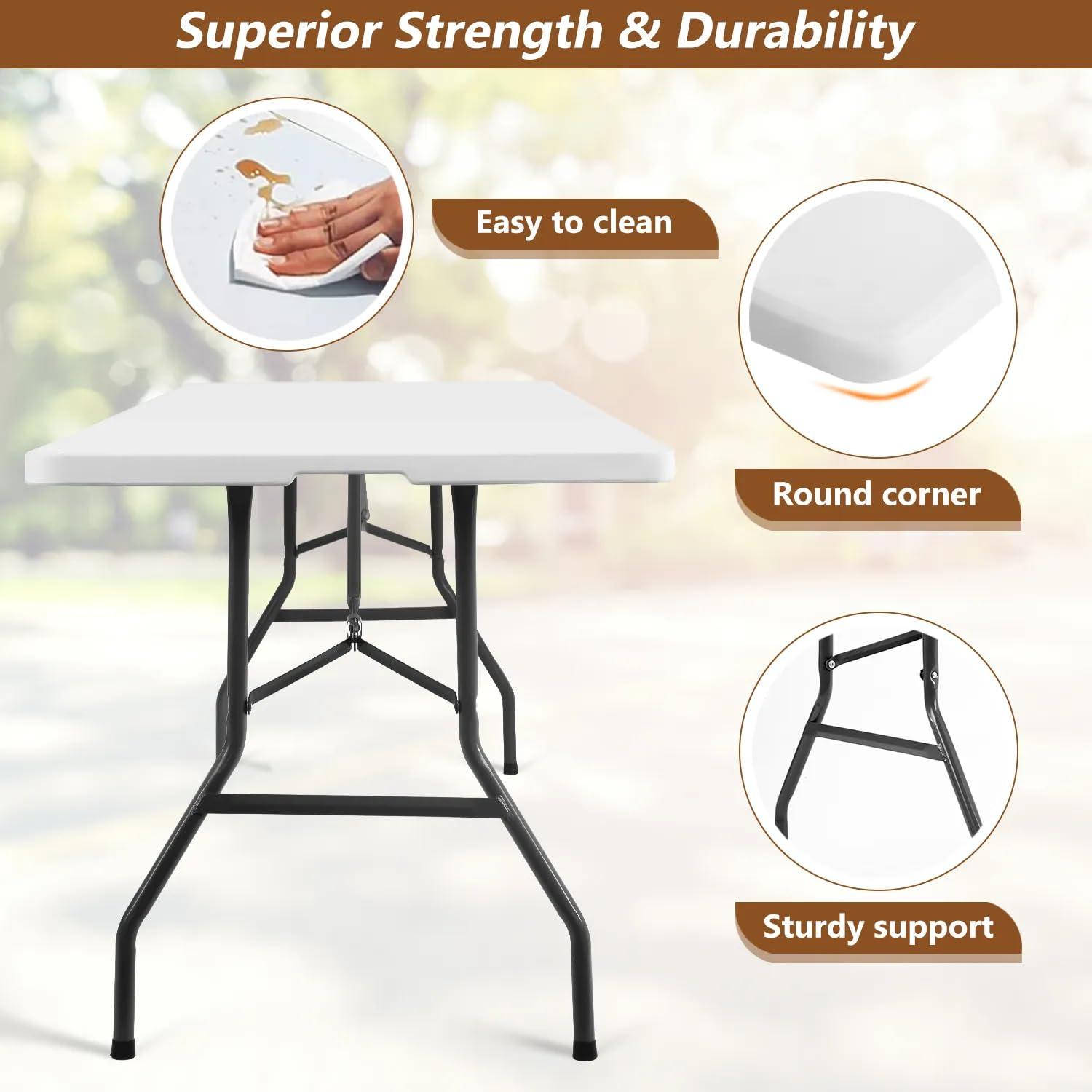 NiamVelo 96 inches Work Lightweight Utility Table, White