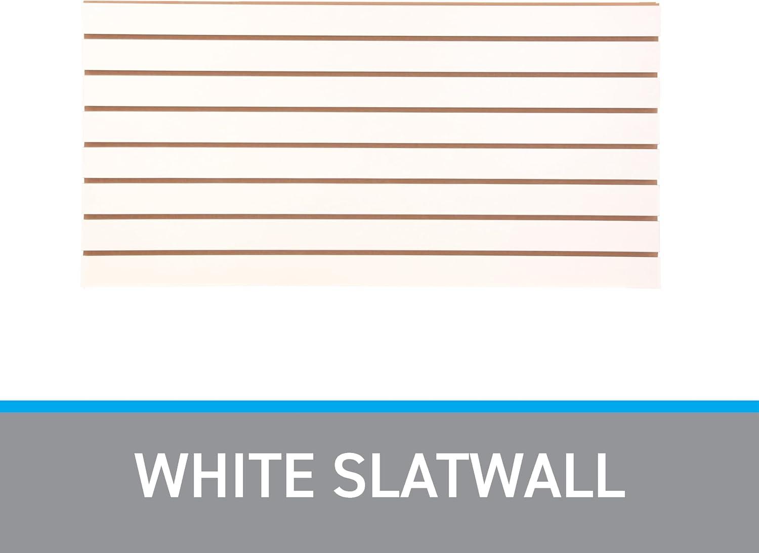 White Horizontal Slatwall Panels Pack of 2