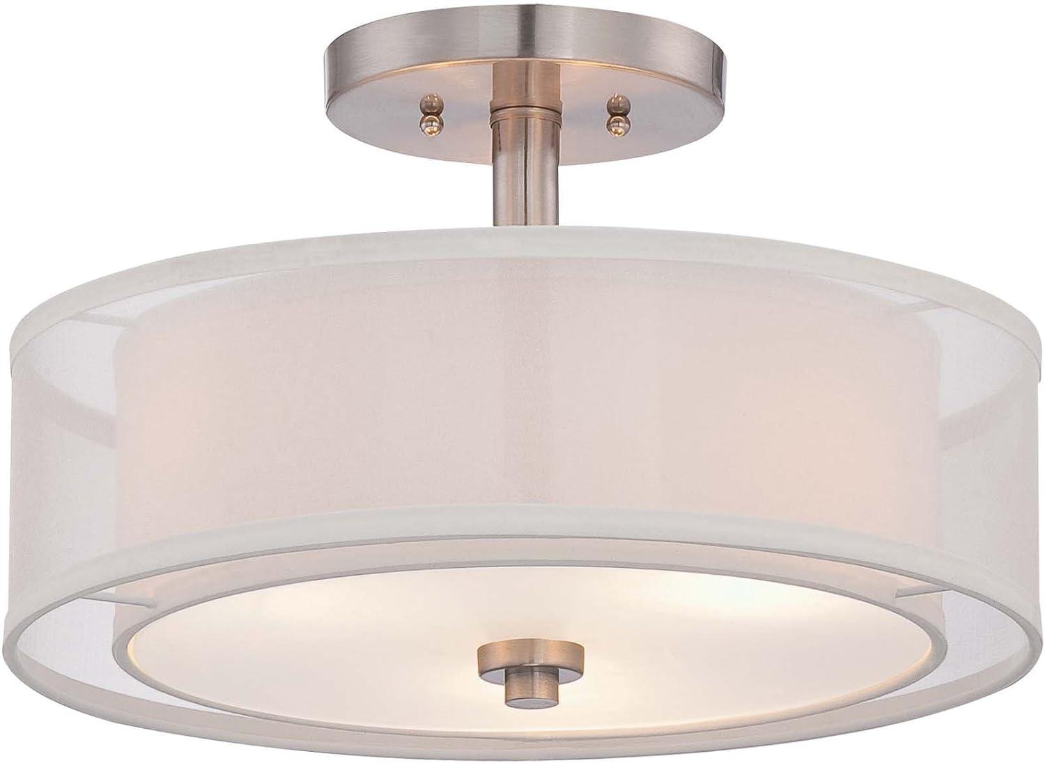 Minka Lavery - Parsons Studio - 3 Light Semi-Flush Mount in Transitional Style -