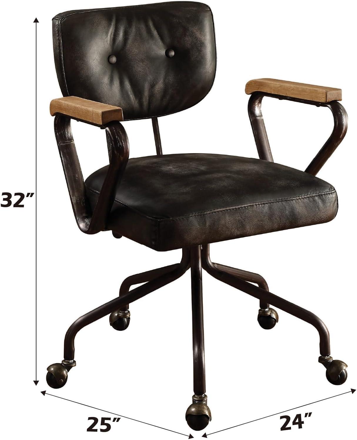 Acme Furniture Hallie Office Chair, Vintage Whiskey Leather