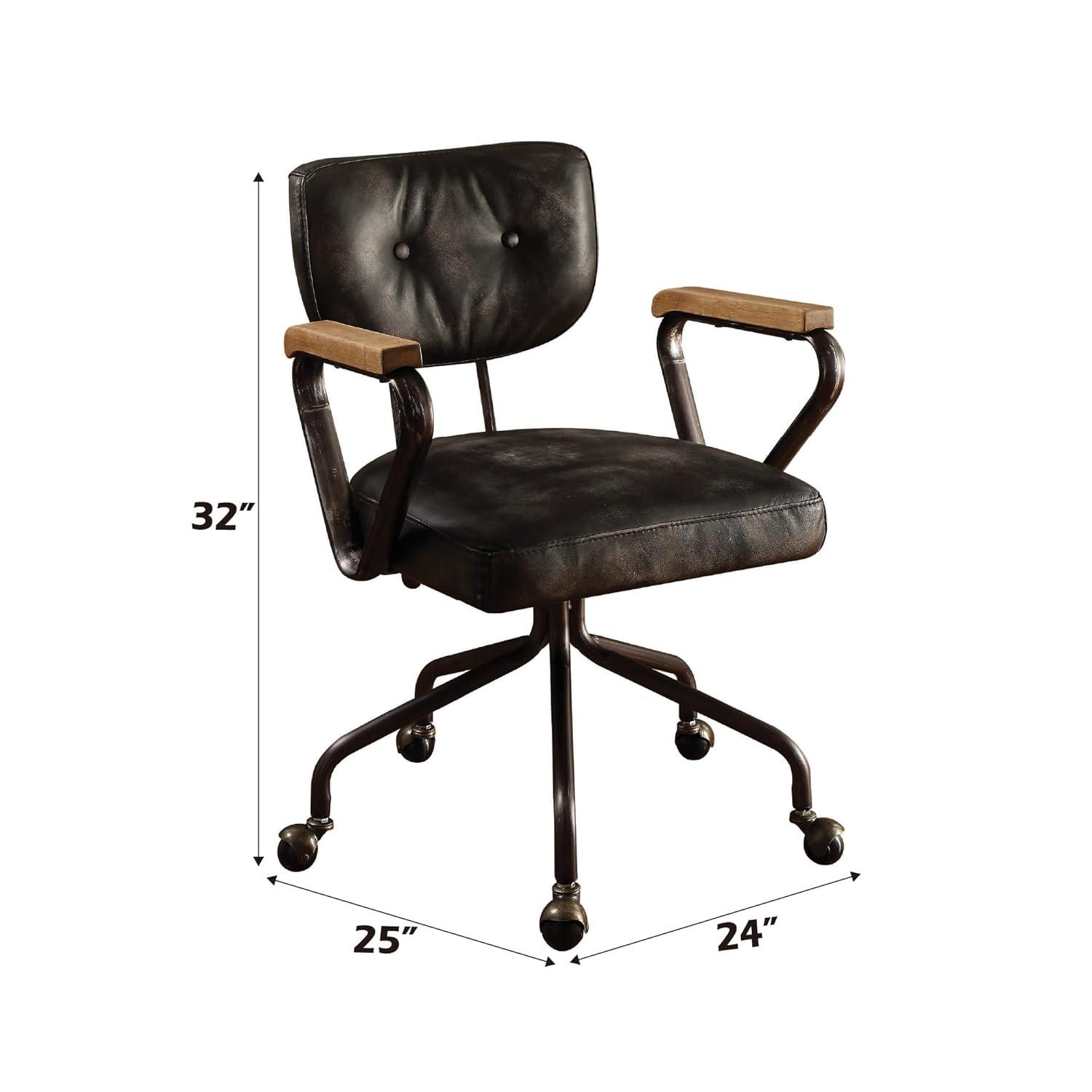 Acme Furniture Hallie Office Chair, Vintage Whiskey Leather