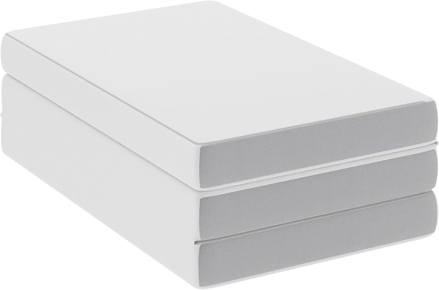 Flash Furniture Cloud Portable Tri-Fold 4" Cooling Memory Foam Twin Mattress in a Box with Removable Washable Cover
